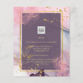 LeahG® Lavender INK Mauve Paars Gold Wedding Flyer (Achterkant)