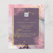 LeahG® Lavender INK Mauve Paars Gold Wedding Flyer (Achterkant)