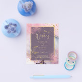 LeahG® Lavender INKT Mauve Paars Goud Trouwring Flyer (Enkel)