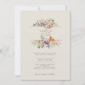 LeahG Lente Zomer Boho Bloem Bloemen Bruiloft Kaart (Voorkant)