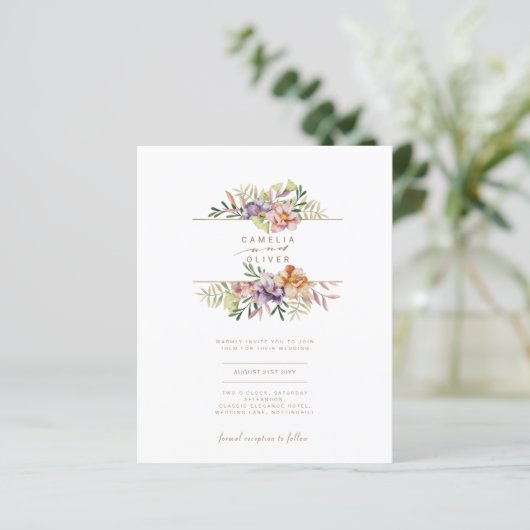 LeahG Lente Zomer Boho Bloemen Bruiloft (Staand voorkant)