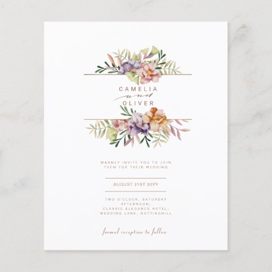 LeahG Lente Zomer Boho Bloemen Bruiloft (Voorkant)