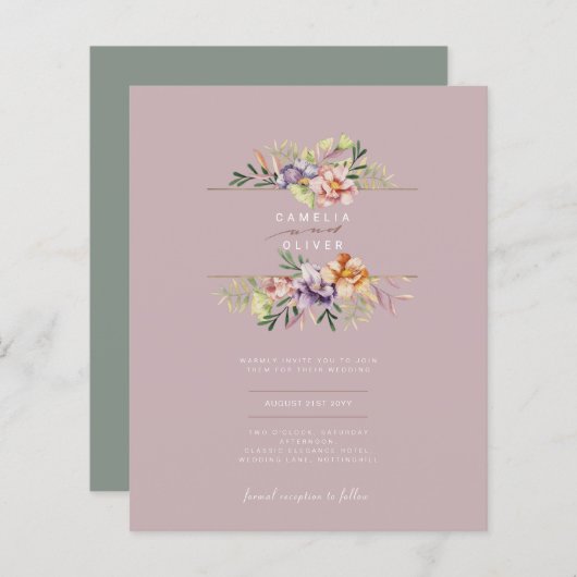 LeahG Lente Zomer Boho Bloemen Bruiloft (Voorkant / Achterkant)