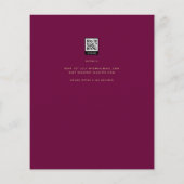 LeahG Magenta Bes Berry Roze Trouw Uitnodiging Flyer (Achterkant)