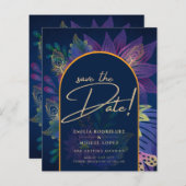 LeahG Marineblauw Paars Goud JEWEL TONES Trouw UIT (Voorkant / Achterkant)