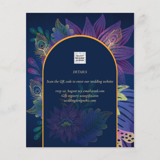 LeahG Marineblauw Paars Goud JEWEL TONES Trouw UIT (Achterkant)