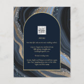 LeahG Navy Blauwe Gouden Agaat STARRY NIGHT Trouwj Flyer (Achterkant)