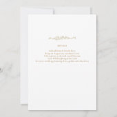 LeahG NIKAH WALIMA Gold White Bilingual Wedding Kaart (Achterkant)