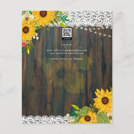 LeahG Nuestra Boda Sunflower Lace Noite (Achterkant)