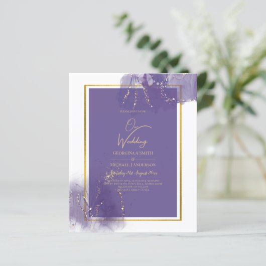 LeahG PAARS GOUD Trouw Lavendel ALCOHOL INKT (Staand voorkant)