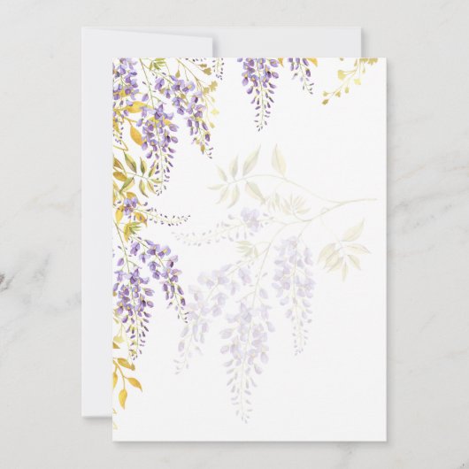 LeahG Paars Goud WISTERIA Sjabloon Kaart (Voorkant)