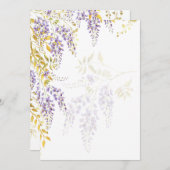 LeahG Paars Goud WISTERIA Sjabloon Kaart (Voorkant / Achterkant)