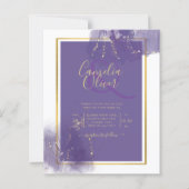 LeahG PAARSE GOLD Wedding Lavender ALCOHOL INK (Voorkant)