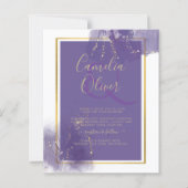 LeahG PAARSE GOLD Wedding Lavender ALCOHOL INK (Voorkant)