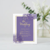 LeahG PAARSE GOLD Wedding Lavender ALCOHOL INK (Staand voorkant)