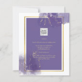 LeahG PAARSE GOLD Wedding Lavender ALCOHOL INK (Achterkant)