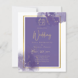 LeahG PAARSE GOLD Wedding Lavender ALCOHOL INK