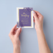 LeahG PAARSE GOLD Wedding Lavender ALCOHOL INK Flyer (Hand)