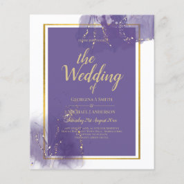 LeahG PAARSE GOLD Wedding Lavender ALCOHOL INK Flyer