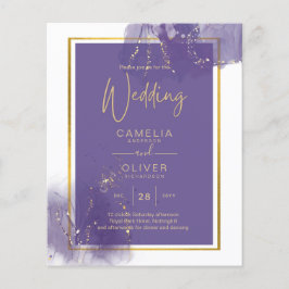 LeahG PAARSE GOLD Wedding Lavender ALCOHOL INK Flyer