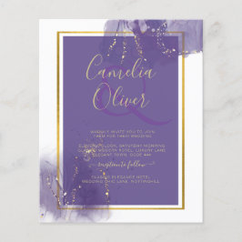 LeahG PAARSE GOLD Wedding Lavender ALCOHOL INK Flyer