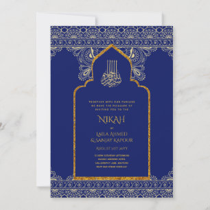 LeahG Paarse Gouden Islamitische Moslim Huwelijk N Kaart