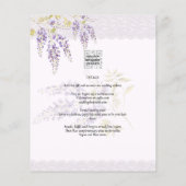 LeahG Paarse WISTERIA Lace Floral Wedding INVITE (Achterkant)