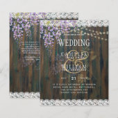 LeahG Paarse WISTERIA Landelijke Kanten Bruiloft (Voorkant / Achterkant)
