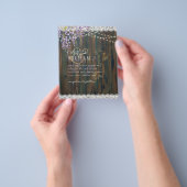 LeahG Paarse WISTERIA Landelijke Kanten Bruiloft Flyer (Hand)