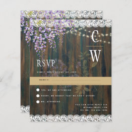 LeahG Paarse WISTERIA Rustic Lace Wedding