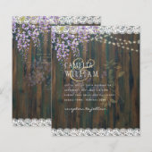 LeahG Paarse WISTERIA Rustic Lace Wedding (Voorkant / Achterkant)