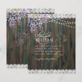 LeahG Paarse WISTERIA Rustic Lace Wedding