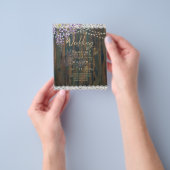 LeahG Paarse WISTERIA Rustic Lace Wedding Flyer (Hand)