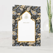 LeahG Paisley  islamitisch moslim bruiloft uitnodi Kaart (Achterkant)