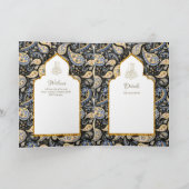 LeahG Paisley  islamitisch moslim bruiloft uitnodi Kaart (Binnen)