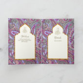 LeahG Paisley  islamitisch moslim bruiloft uitnodi Kaart (Binnen)