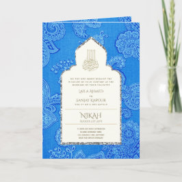 LeahG Paisley  islamitisch moslim bruiloft uitnodi Kaart