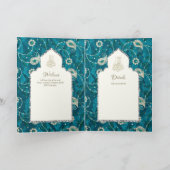 LeahG Paisley islamitisch moslim bruiloft uitnodi Kaart (Binnen)