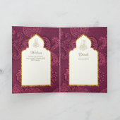 LeahG Paisley Sierlijke Islamitische Moslim Trouw  Kaart (Binnen)