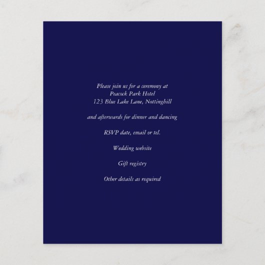 LeahG Peacock Blauw Islamitische Moslim Bruiloft U (Achterkant)