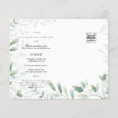 LeahG Photo Overlay GREENERY Wedding Invite Flyer (Achterkant)