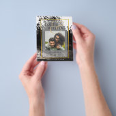 LeahG PHOTO Wedding Black Gold INK Save Date Flyer (Hand)