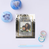 LeahG PHOTO Wedding Black Gold INK Save Date Flyer (Enkel)