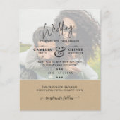 LeahG PHOTO WEDDING INVITATION Budget Overlay Text Flyer (Voorkant)