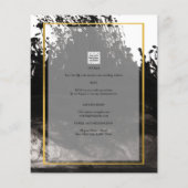 LeahG PHOTO Wedding Invite Black Gold INK Flyer (Achterkant)