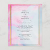 LeahG Pink Aqua Blue Gold INK Wedding INVITE Flyer (Voorkant)