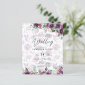 LeahG Plum Paars Berry Floral Wedding Herfst Winte (Staand voorkant)