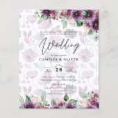 LeahG Plum Paars Berry Floral Wedding Herfst Winte (Voorkant)