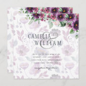 LeahG Plum Paars Berry Floral Wedding Herfst Winte (Voorkant / Achterkant)