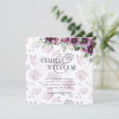 LeahG Plum Paars Berry Floral Wedding Herfst Winte (Staand voorkant)